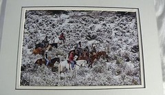 JUDY DEIST PHOTOGRAPH RIDERS IN SNOWY SAGE OPEN EDITION