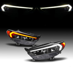 for 2013-2016 Ford Fusion Switchback LED Signal Square Projector Headlight Set –