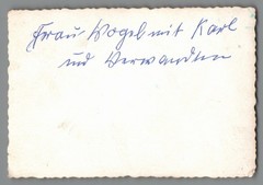 Family Photo Woman Bird Summer Sun Settlement Food? 1940s (F1196)