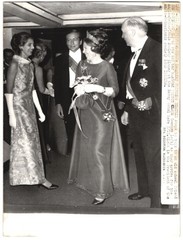 Photograph DPA, Frankfurt / Main, Princess Beatrix of the Netherlands and Mrs.