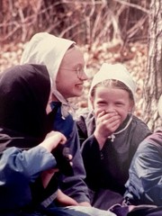 BILL COLEMAN Photograph AMISH Little Women SIGNED Matted PHOTO Pennsylvania