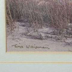 Signed 1988 Beach Photography Framed Vintage Coastal Dunes Oceanfront 9.5×11.5