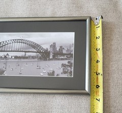 Framed Art Panoramic Photography Sydney Harbour Opera House Bridge VINTAGE 90s