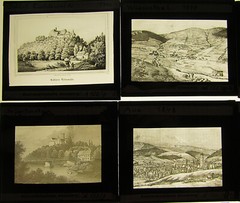 Erzgebirge cities after old engravings Annaberg etc. 14 historical glass pictures