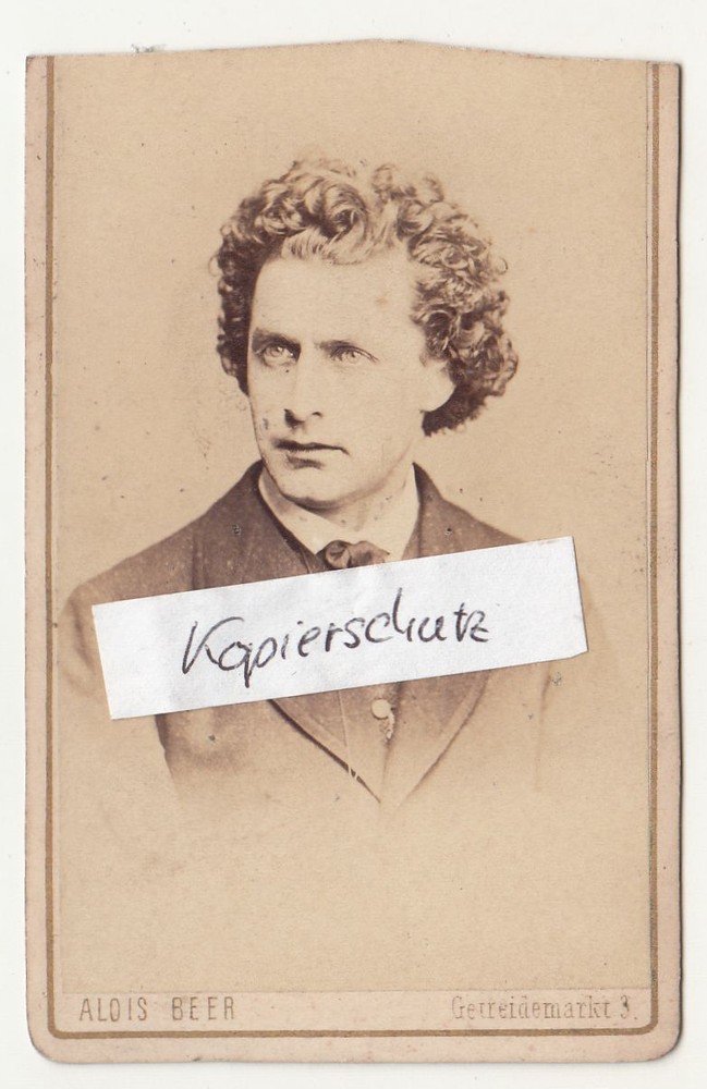 CdV photo comedian actor Wilhelm Knaack around 1870 Beer Vienna! (F1701