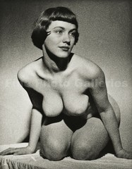 1950s Original ANDRE DE DIENES Female Nude Woman Breasts Vintage Silver Photo