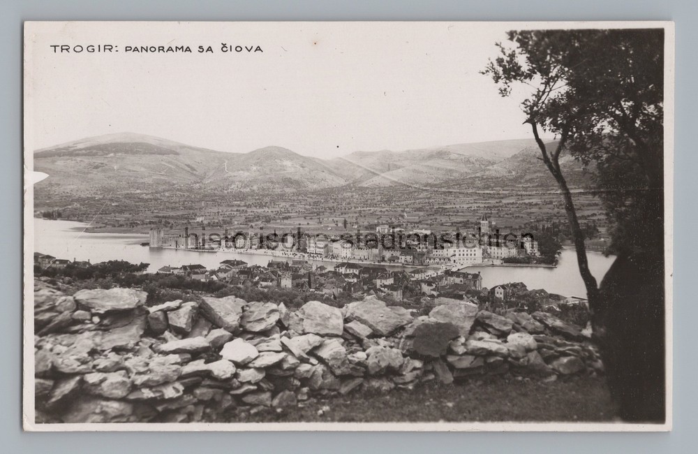 Trogir Kroatien – Ortsansicht Küste Landschaft – Altes Foto / AK 1930er