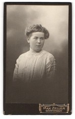 Photography Max Zeller, Göppingen, Grabenstr. 25, Young Lady In White Clothes