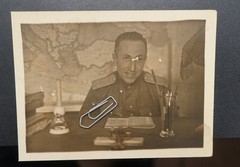 Photo Portrait 1946 General Austria Hungary Czech Republic Dedication Office Map