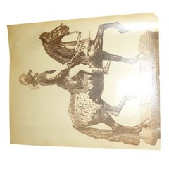 19thC Albumen Print Royal Armory Madrid Equestrian Armor Charles Clifford