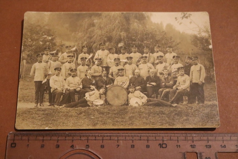 Great old group photo musicians – music corps? Austria Bruck a. Mur 1925