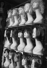 Wicker Park Chicago Window Display Mannequins Wig Store
