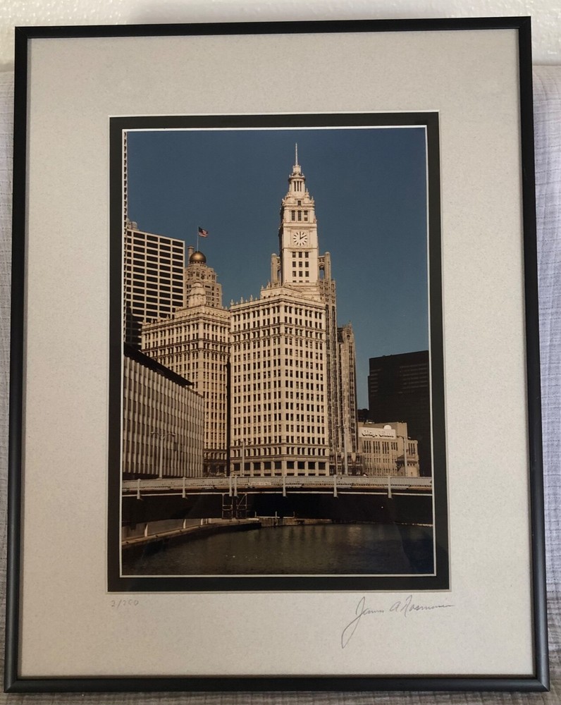 Art Photo Wrigley Building Chicago 8×10 Framed Limited Ed SIGNED James Rasmussen