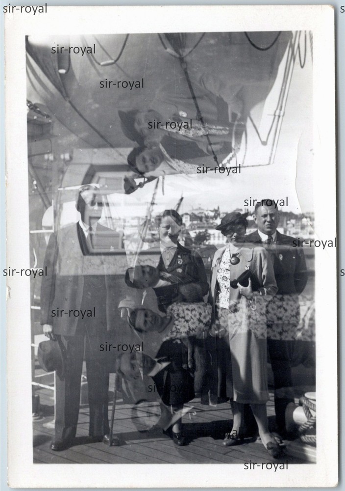 Double Exposure – German Tourists in Italy – 1930s – Photo 6x9cm
