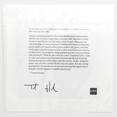 SIGNED Thomas Hoepker Print – Double exposure of Andy Warhol 1981 – Magnum 6×6