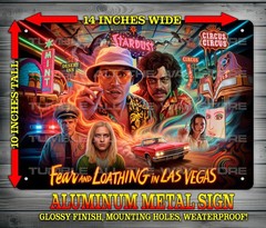 Fear and Loathing in Las Vegas 90s – Johnny Depp Metal Sign Wall Art 14″ x 11″