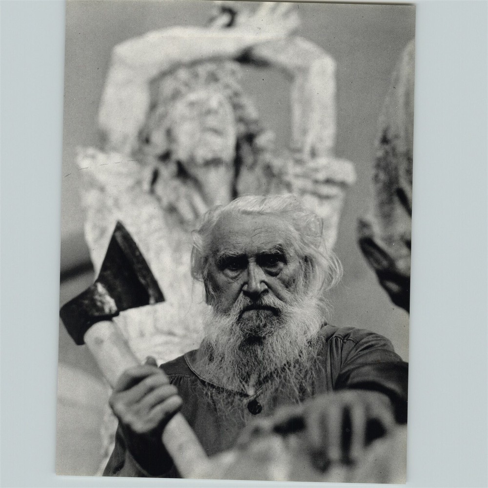 1972 1947 Philippe Halsman Sergei Konenkov Russian Sculptor Art Photo Gravure