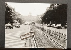 Photo View Prague Traffic Tram Vintage Street Transporter Car Motor Vehicle Passenger Car