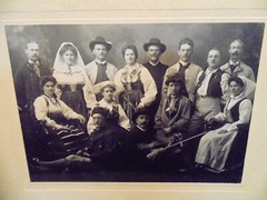 Antique Photo 1907 ~ Swedish National Dancers Stockholm Sweden w/ Names ~ 8″x10″