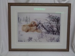 Vintage Original Thomas Mangelsen «Polar Fun» Polar Bear Framed 1446/1500