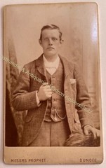 orig. CDV photo photograph man gentleman fashion picture old around 1885 M. Prophet Dundee