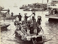 China Hong Kong Chinese Peaches 1896 Stereo Photo Vintage