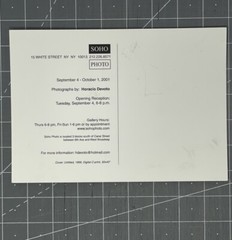 Horacio Devoto – Photography Show Announcement Card 2001