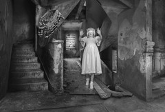 DOMINIC ROUSE Fine Art Photograph Signed Ltd Edition Young Girl Snake & Vulture