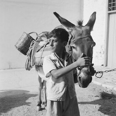 Photo Print On Baryte Paper Child Greece 1960 50X50cm
