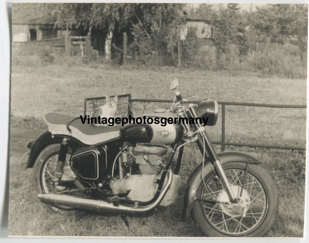 Z1015 Photo 1950s Motorcycle Vintage Bike Krad