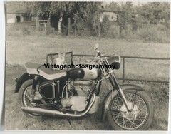 Z1015 Photo 1950s Motorcycle Vintage Bike Krad