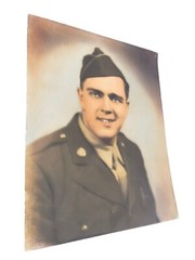 Military Soldier 8″ x 10″ Color Transparency Photograph WWI WWII Era War Army