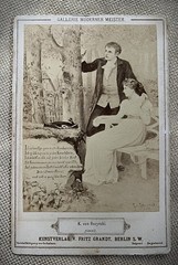 1902 K. von Rozynski German Art Cabinet Card Galerie Moderne «Ungeduld» Antique