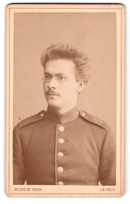 Photography Wilhelm Koch, Leipzig, Zeitzerstr. 41, Portrait Soldier In Uniform Rg