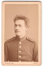 Photography Wilhelm Koch, Leipzig, Zeitzerstr. 41, Portrait Soldier In Uniform Rg