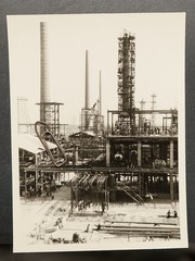Photo View Plant Factory Germany Industrial Metal Construction Silo Tower Craft Picture