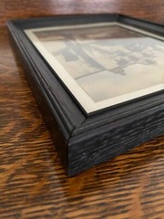 Vintage Wood Framed Hand-Tinted Early Photo Mission San Gabriel, Calif.