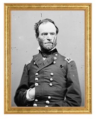 William T. Sherman Photograph in a Aged Gold Frame