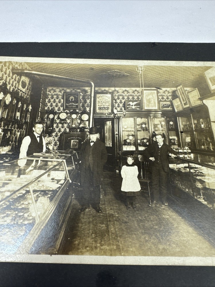 Vintage Dated 1912 Watch & Jewelry Store Photograph