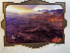 Grand Canyon photos “Sunrise” & “Sunstreak” signed matted photos, James Thompson