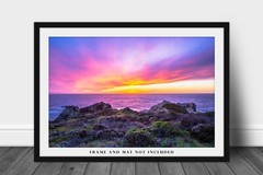 Coastal Photography Print – Picture of Scenic Sunset at Big Sur California