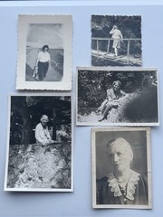 📸 Mixed Lot 5x Old B/W Photos Women ~1930-1950 Vintage Portrait & Nature ~7×10