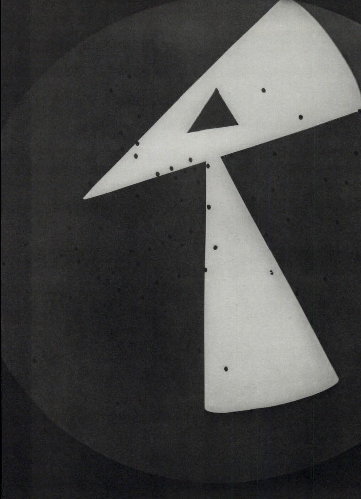 1975 Man Ray Rayogram Photogram Triangle Abstract Art Photo Gravure