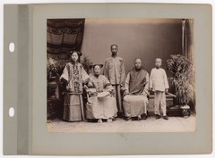 Chinese Towkee Family G.R. Lambert & Co. Singapore 1900s (2) Albumen Photos
