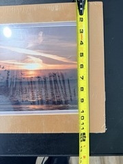 New Emmitt Phalen Sunset Geese Flock Over Water Framed Photograph Print