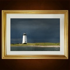 Edgartown Light Storm Approaching_Martha’s Vineyard Photograph_Hand Signed