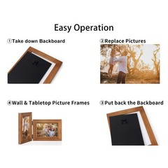 4×6 Double Hinged Picture Frame Folding Photo Frame Vertical and Horizontal i…