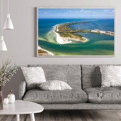 Honeymoon Island Aerial Photo, Florida Beaches Photography Wall Art Beach House