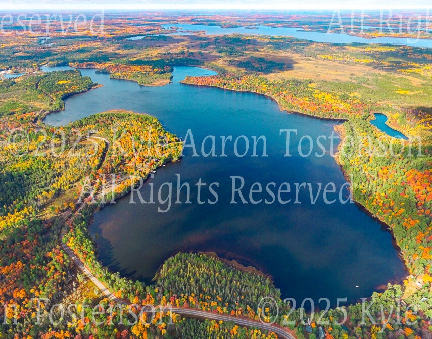 North Nokomis, Newbold, Oneida County, Wisconsin. Aerial Photo. Frame Optional.
