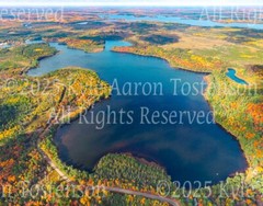 North Nokomis, Newbold, Oneida County, Wisconsin. Aerial Photo. Frame Optional.